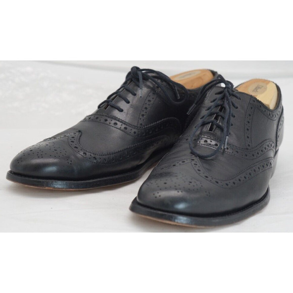 Grenson Men\'s Shoes Black US 9.5 M UK 8.5 F Leather Wingtip Dress Oxford main image 11